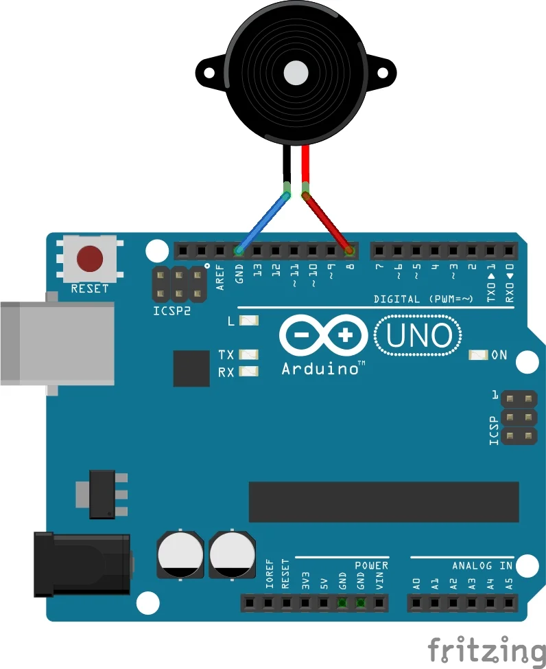 Buzzers with Arduino Diagram