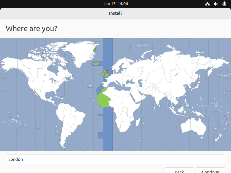 Ubuntu Install Guide - Choose Location