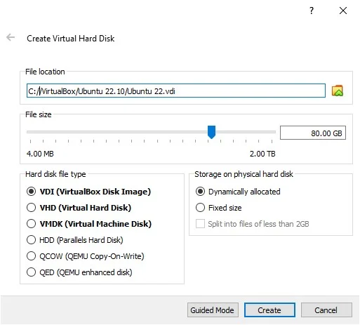 Ubuntu Install Guide - VM Settings