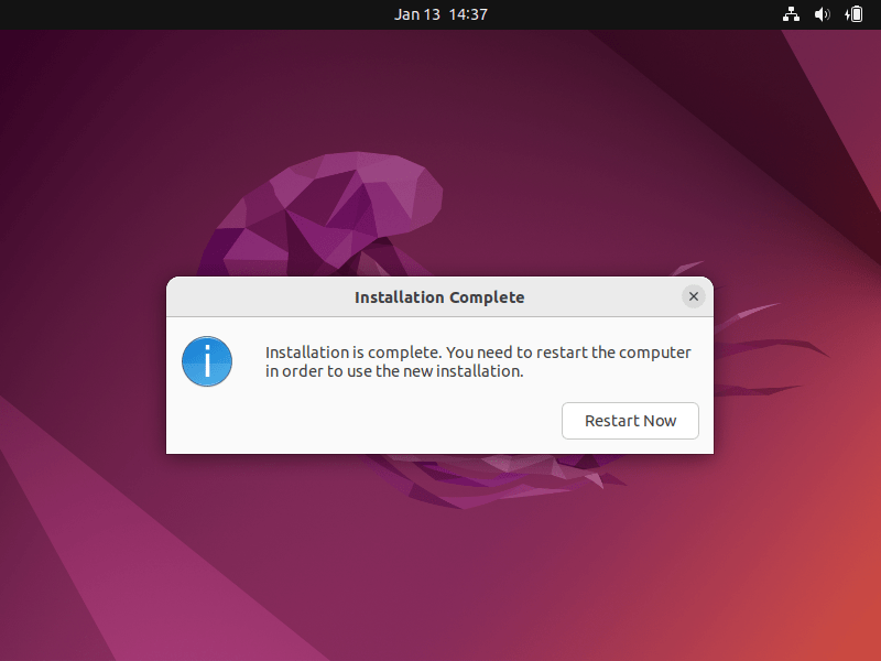 Ubuntu Install Guide - Installation Complete