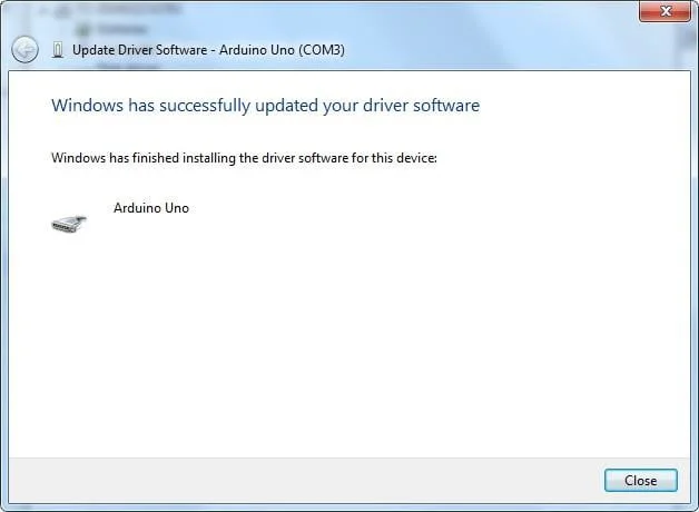 Drivers successfully installed
