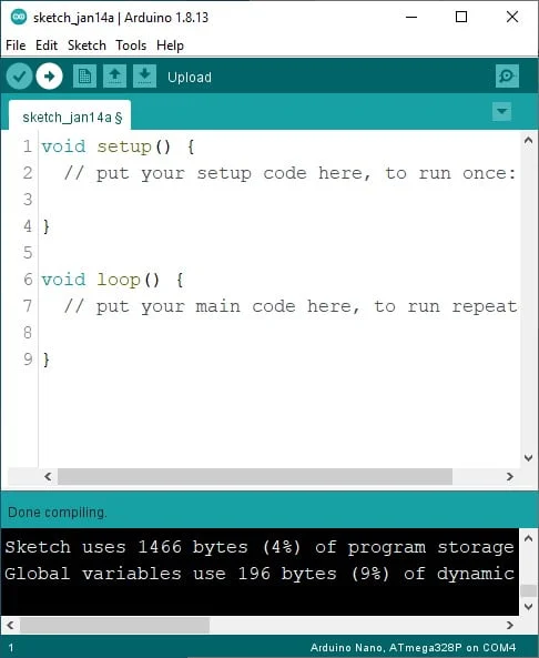 Arduino IDE uploading your code