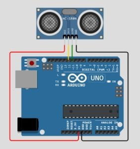 HC-SR04 Ultrasonic Distance Sensor circuit diagram