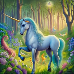 cartoon style image of a Unicorn