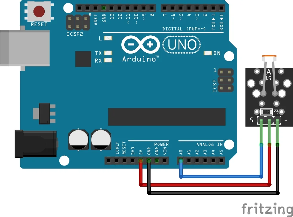 Light Dependent Resistor with Arduino Diagram