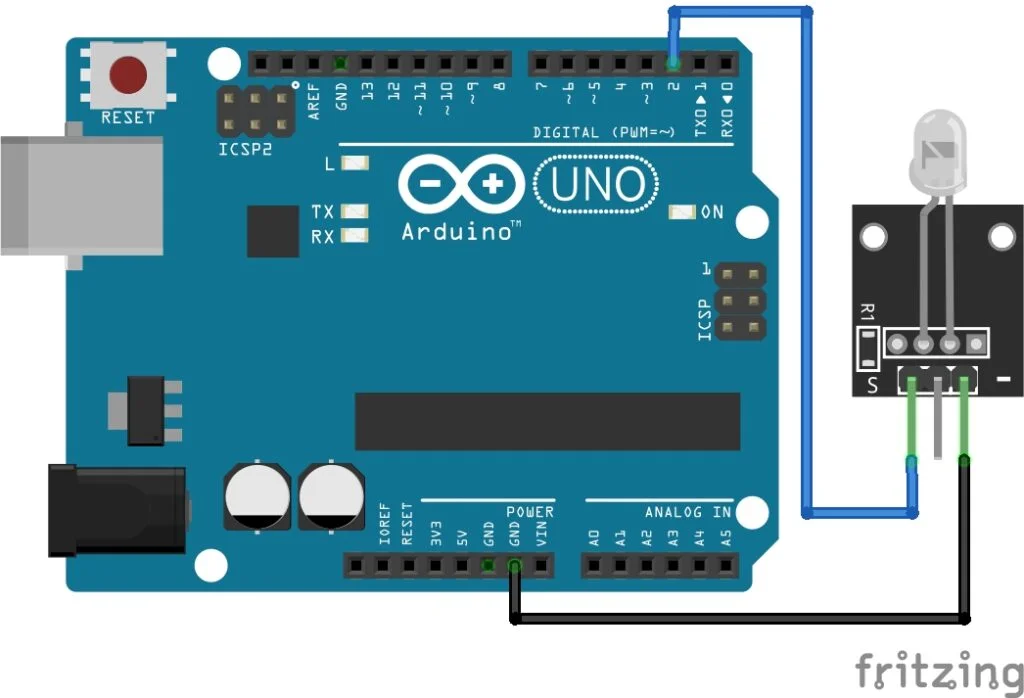 Automatic Flashing Color LED Module with Arduino Diagram