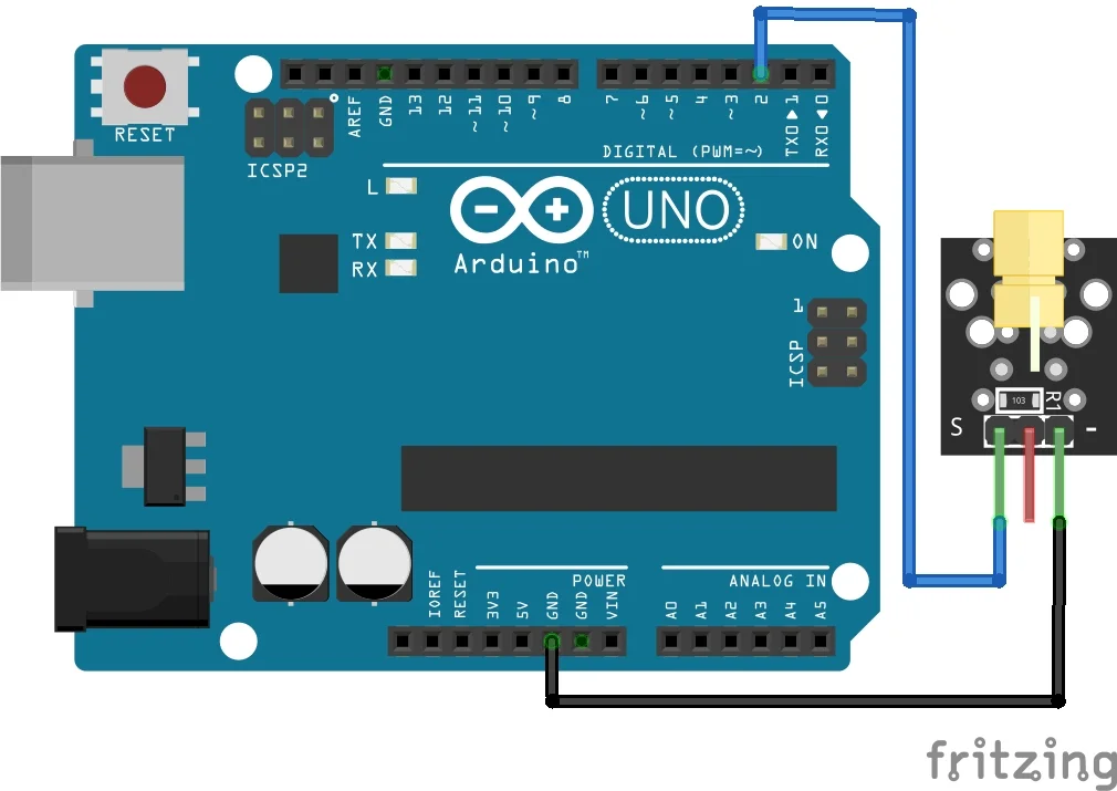 Laser Transmitter Module with Arduino Diagram