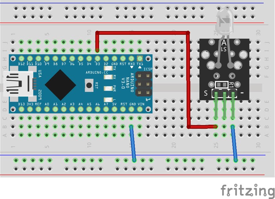 IR Transmitter Module with Arduino Diagram